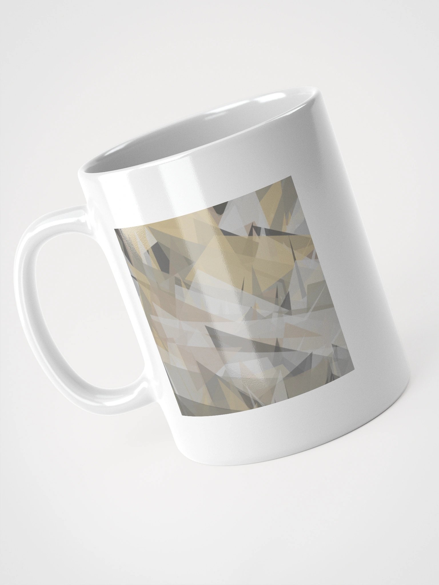 Geometric Fusion White Glossy Mug product image (3)