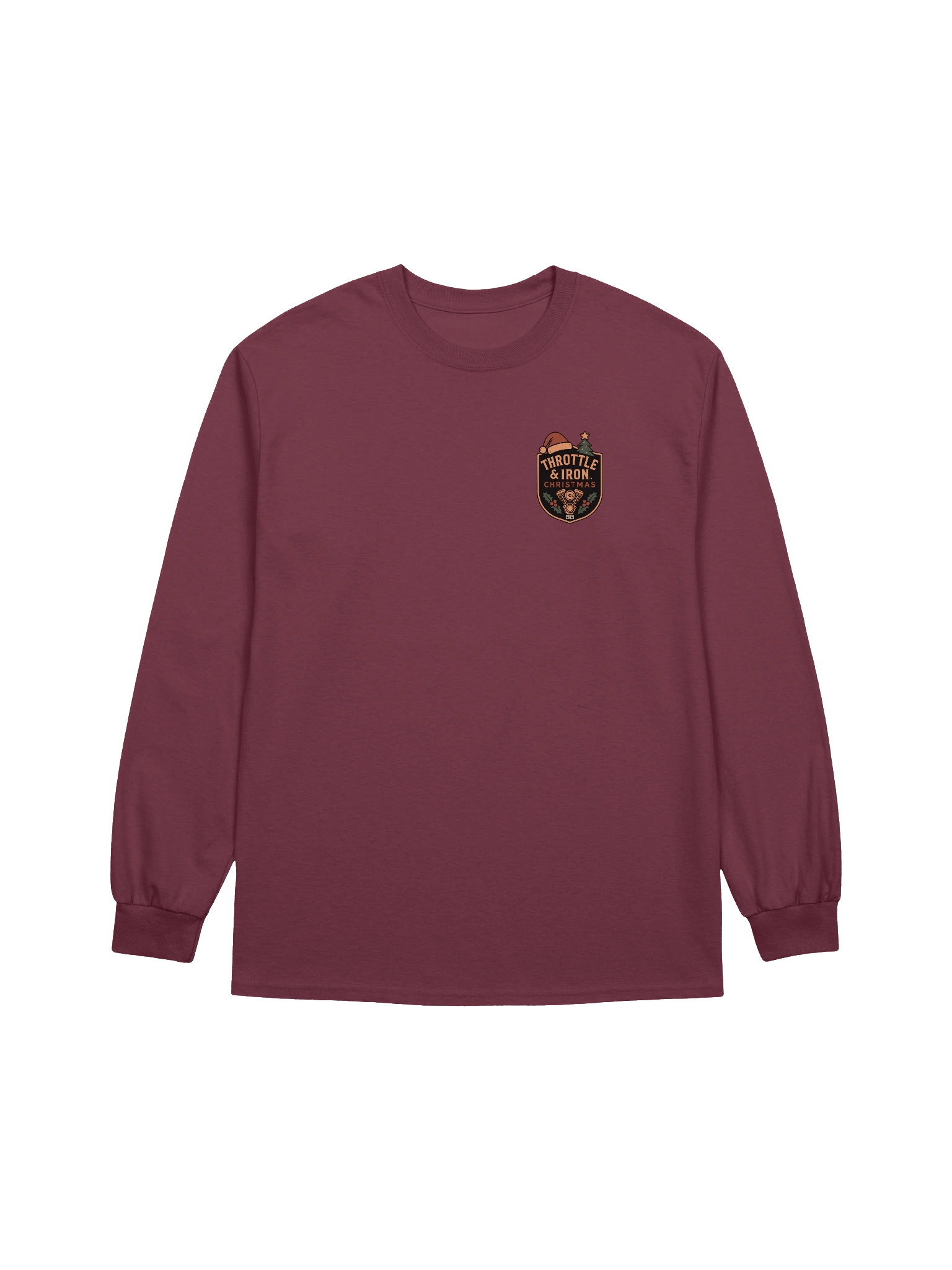 Throttle & Iron “Reindeer Power” Long Sleeve — Wake the Neighborhood Edition product image (5)