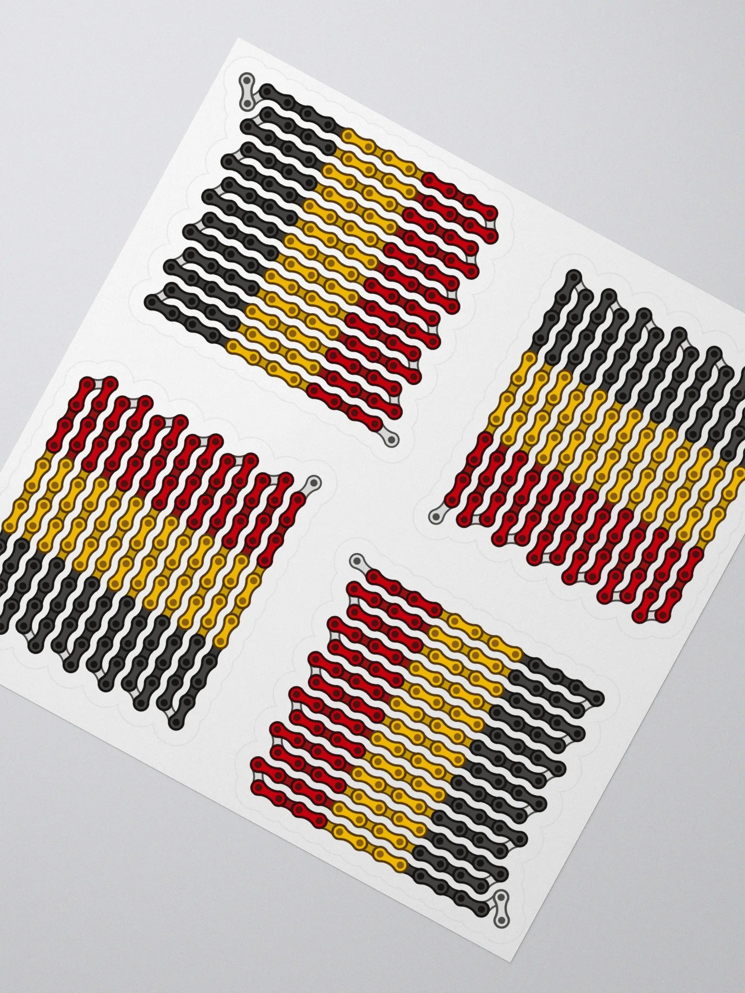 Belgium Bike Chain Flag Sticker 4 Pack product image (2)