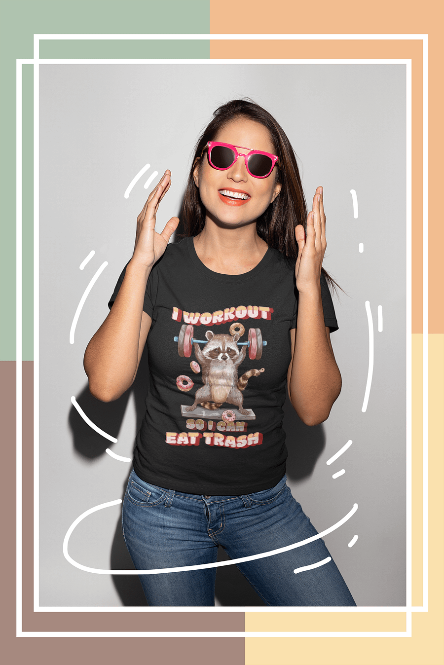 I Workout So I Can Eat Trash Shirt (unisex) product image (5)