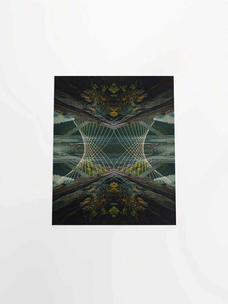 Geometric Art Print - Rainy Lake (Original) product image (4)