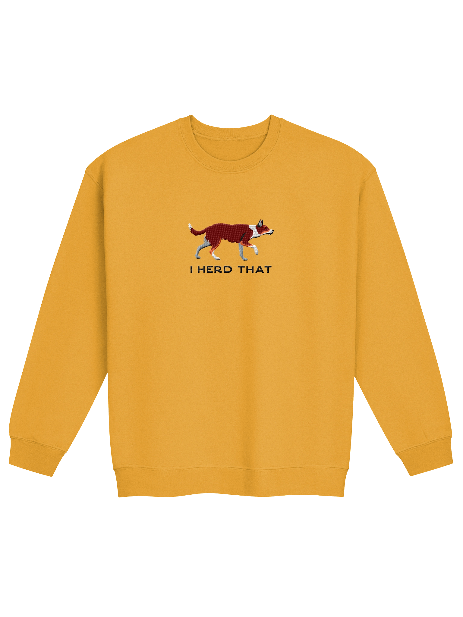 I Herd That Sweatshirt (Embroidered) of a Smooth-Coated Border Collie(Red Tricolor) product image (13)