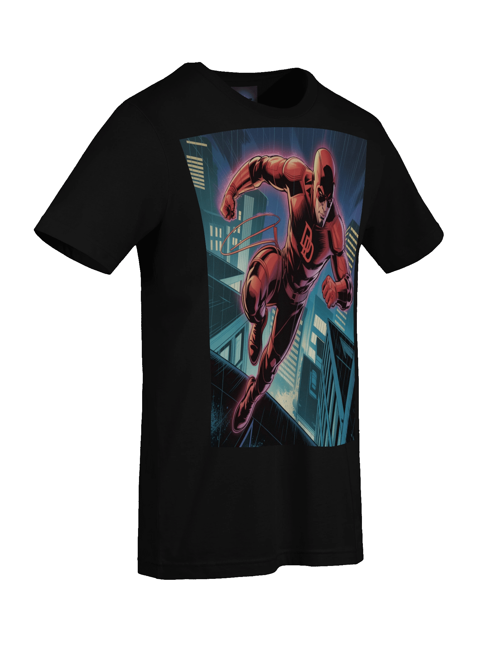 Neon Abyss: Daredevil Rooftop Eclipse T-Shirt product image (9)