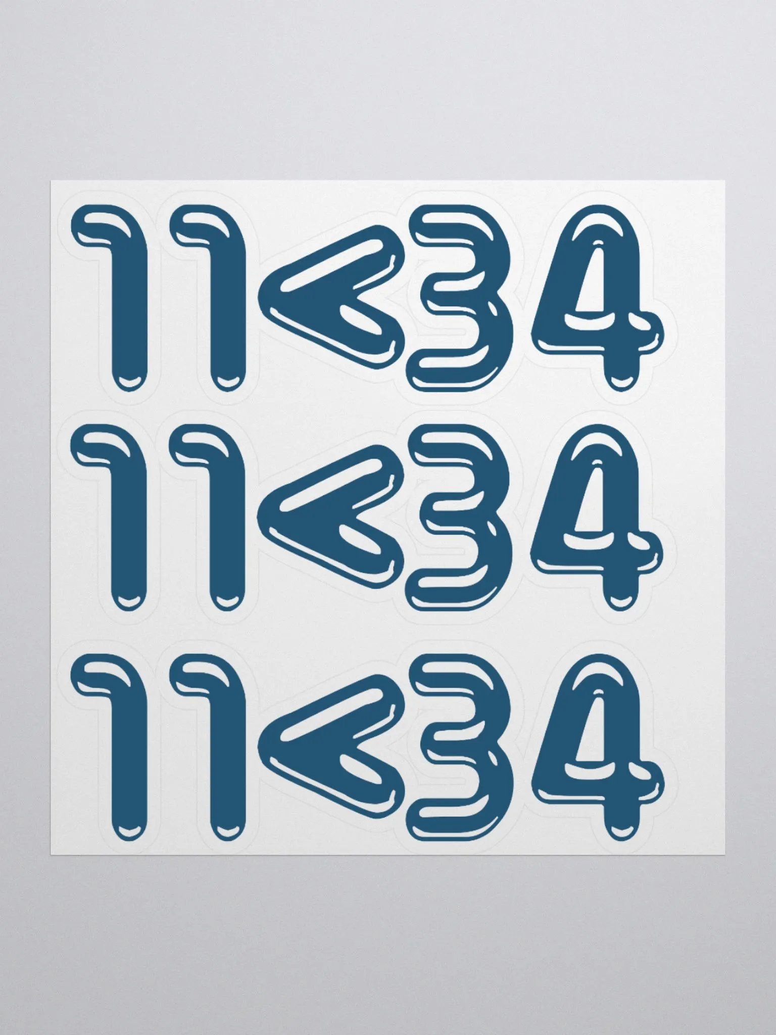 11<34 Kiss cut sticker sheet product image (1)