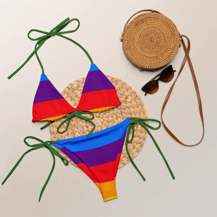 All-Over Print String Bikini - Rainbow product image (8)