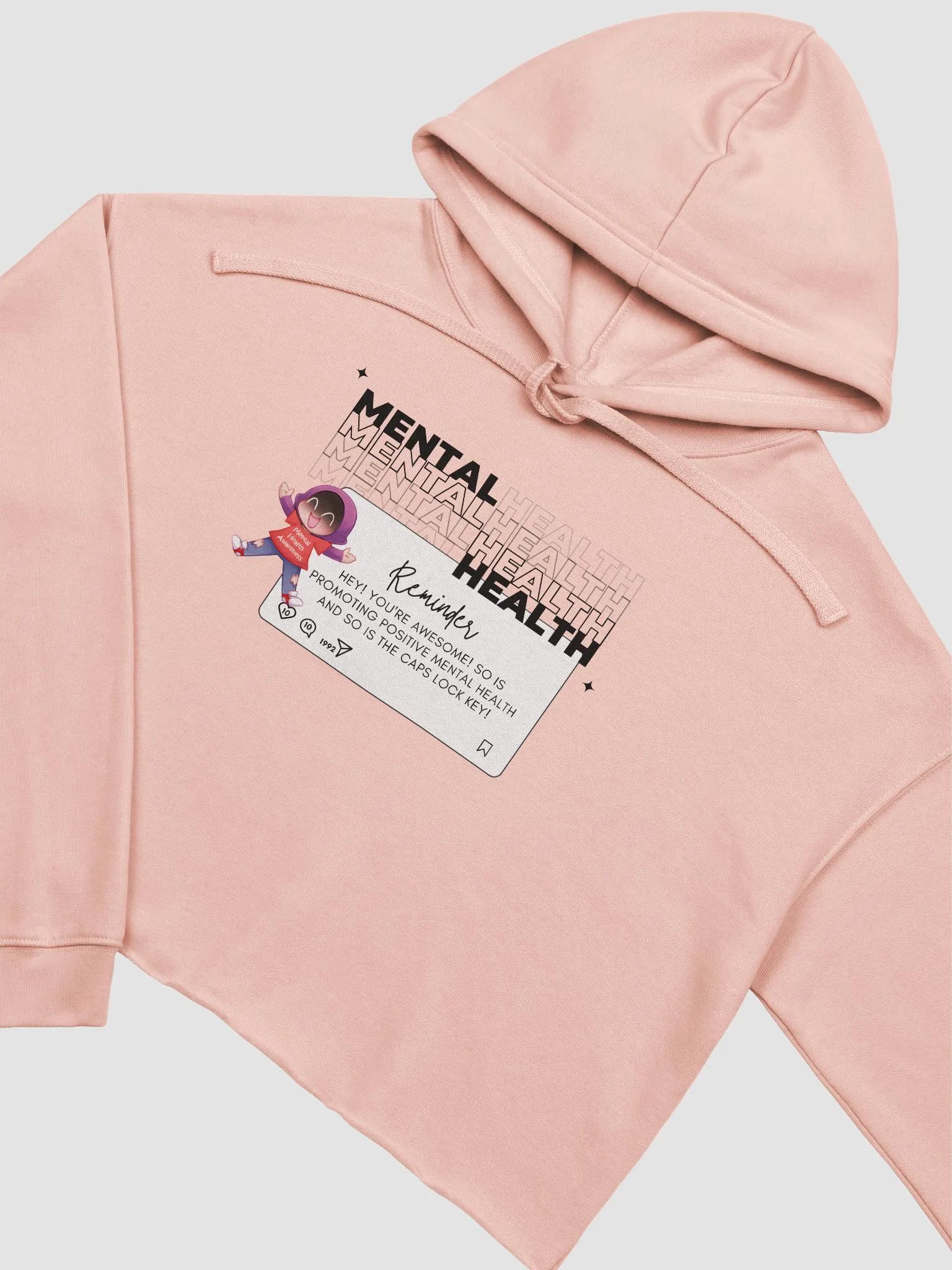 Mental Health Awareness Cropped Hoodie - Light product image (3)