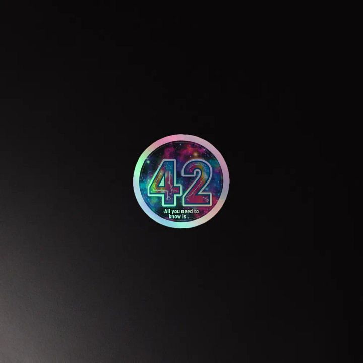 42 - The Answer Revealed Holographic Sticker product image (4)