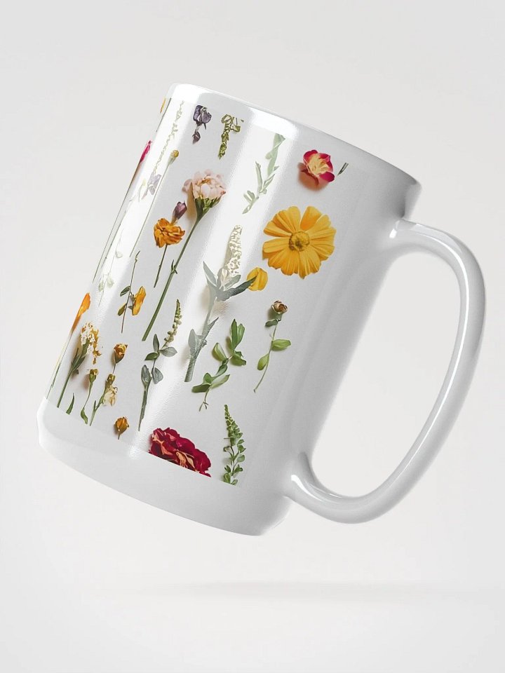 Boho Wildflowers Coffee/Tea Mug, Botanical Tea Cup 15 Oz. product image (2)