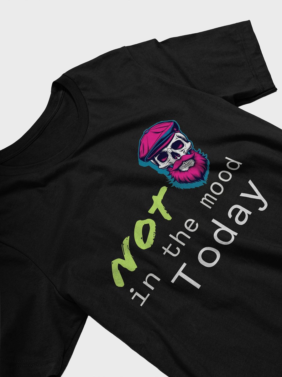 Skull with Pink Beard Not in the Mood T-Shirt product image (15)