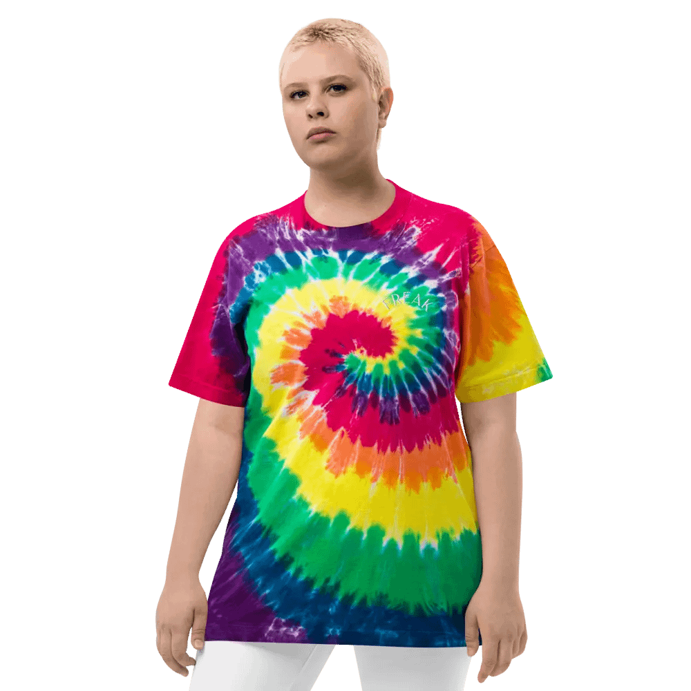 FREAK (Rainbow Gush) - Oversized Tie-Dye T-Shirt product image (8)