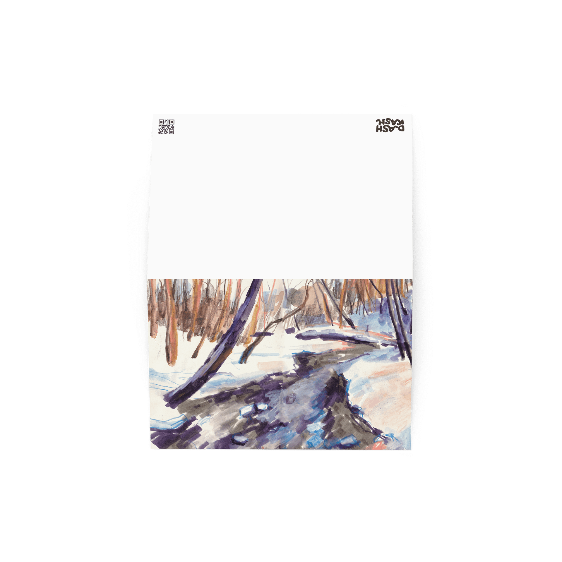 Winter Creek Greeting Card - Original Sketchbook Art product image (2)