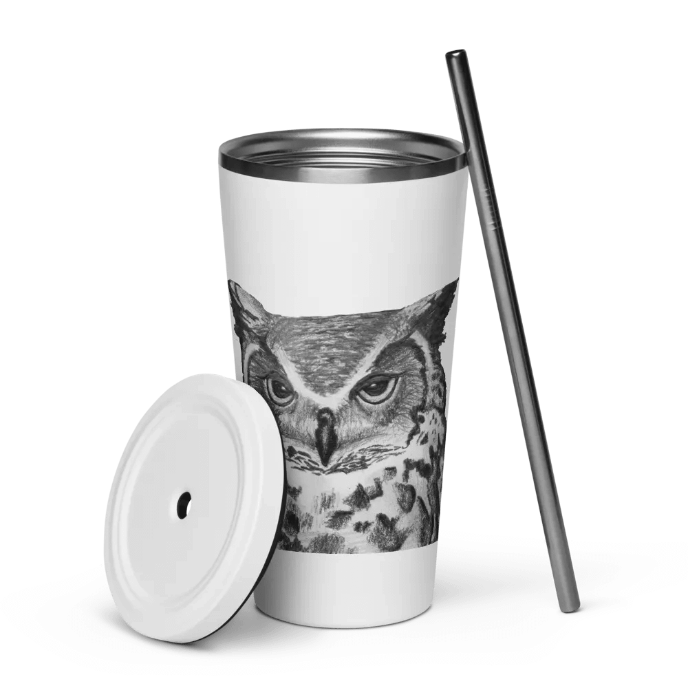 Owl Drawing Straw Cup product image (5)