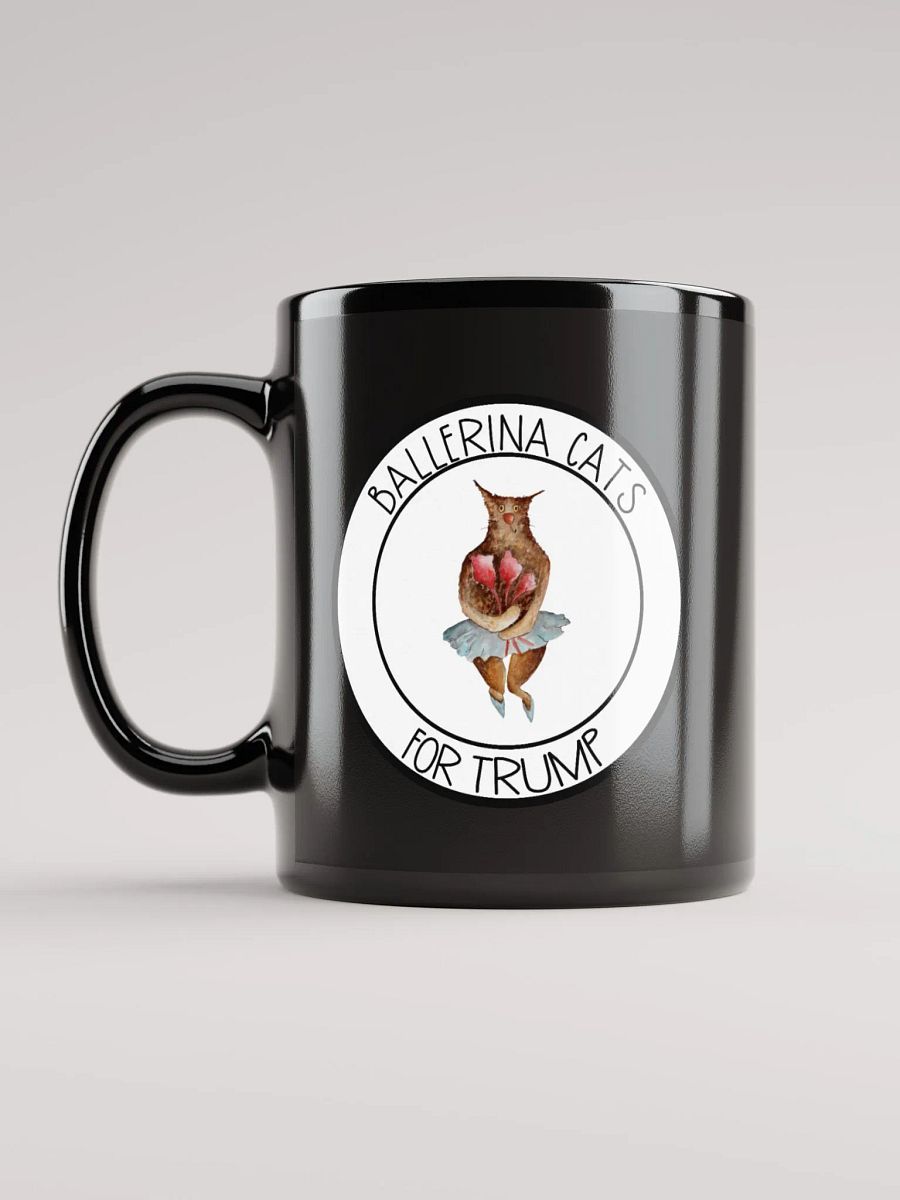 Ballerina Cat With Roses For Trump Black Mug product image (6)
