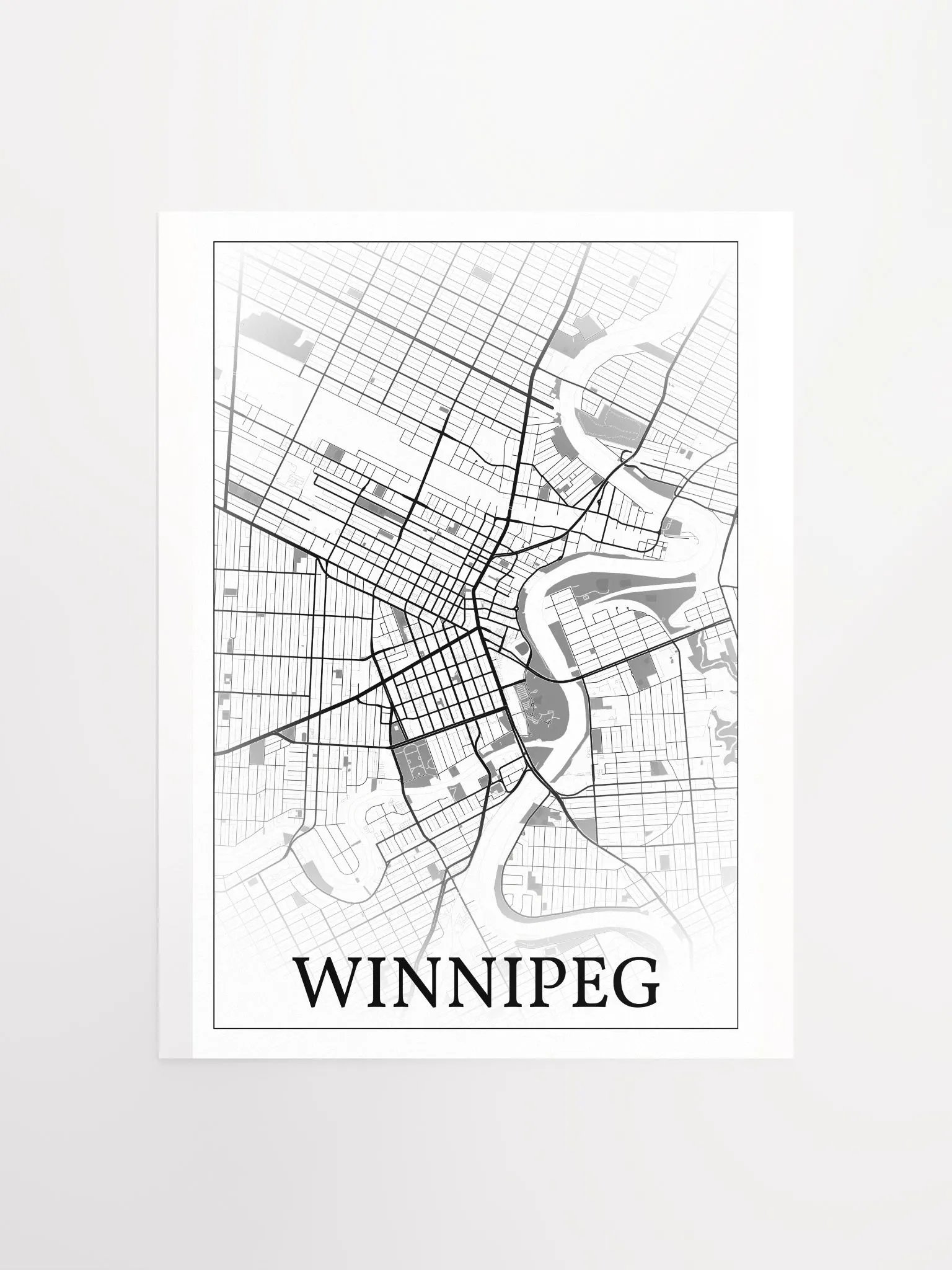 Winnipeg, Canada, city map print product image (2)