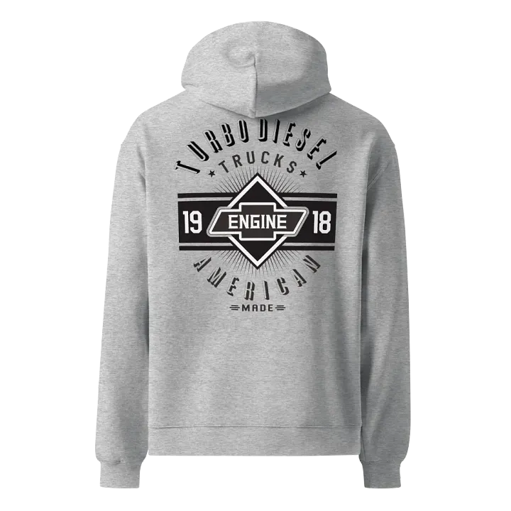 Turbo Diesel - Vintage Engine Graphic Oversized Hoodie product image (3)