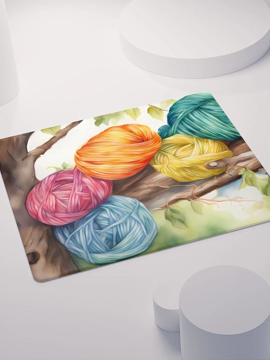 Yarn Skeins in Tree, Gaming Mouse Pad, 2 Sizes product image (4)