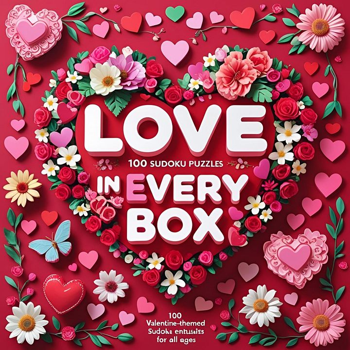 Love in Every Box - 100 Valentine-Themed Sudoku Puzzles for Puzzle Enthusiasts product image (1)