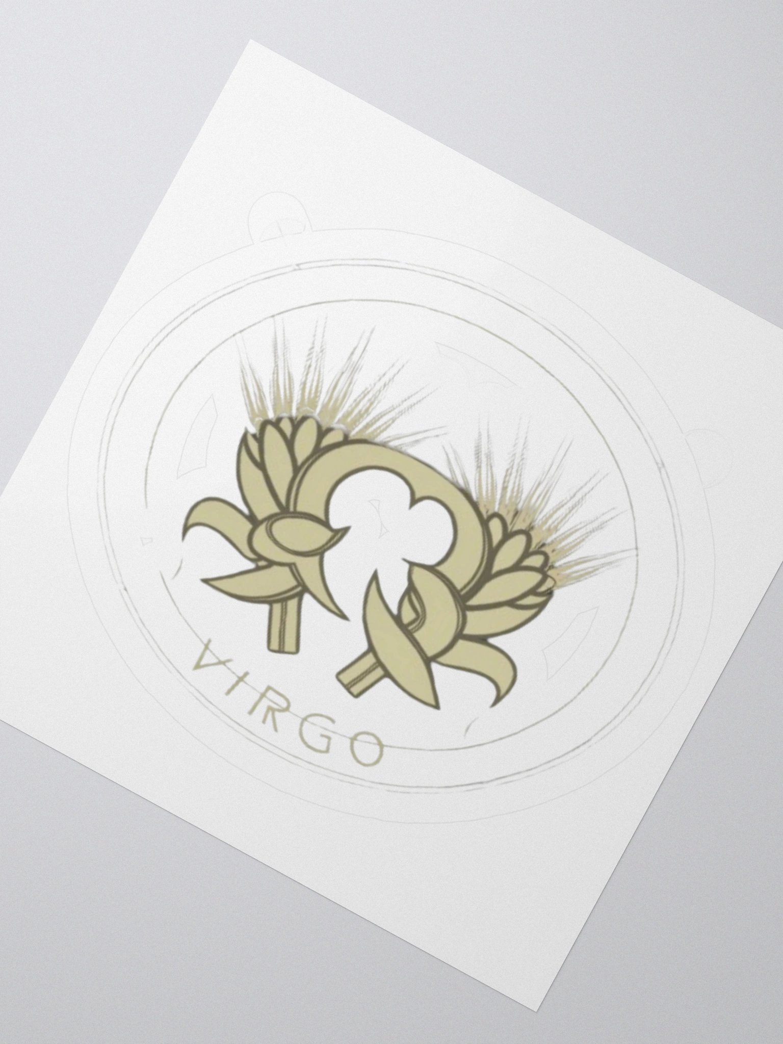 Virgo Zodiac Sticker - Maiden with Wheat - Durable Vinyl product image (5)