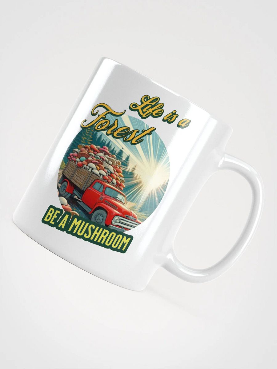Life is a Forest Be a Mushroom - Mushroom Quote - Vintage Style Fungi Mug product image (4)
