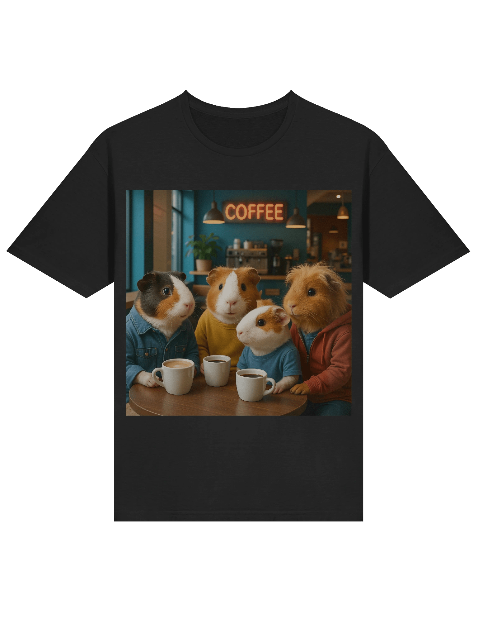 Cozy Cafe Crew Guinea Pig T-Shirt product image (22)