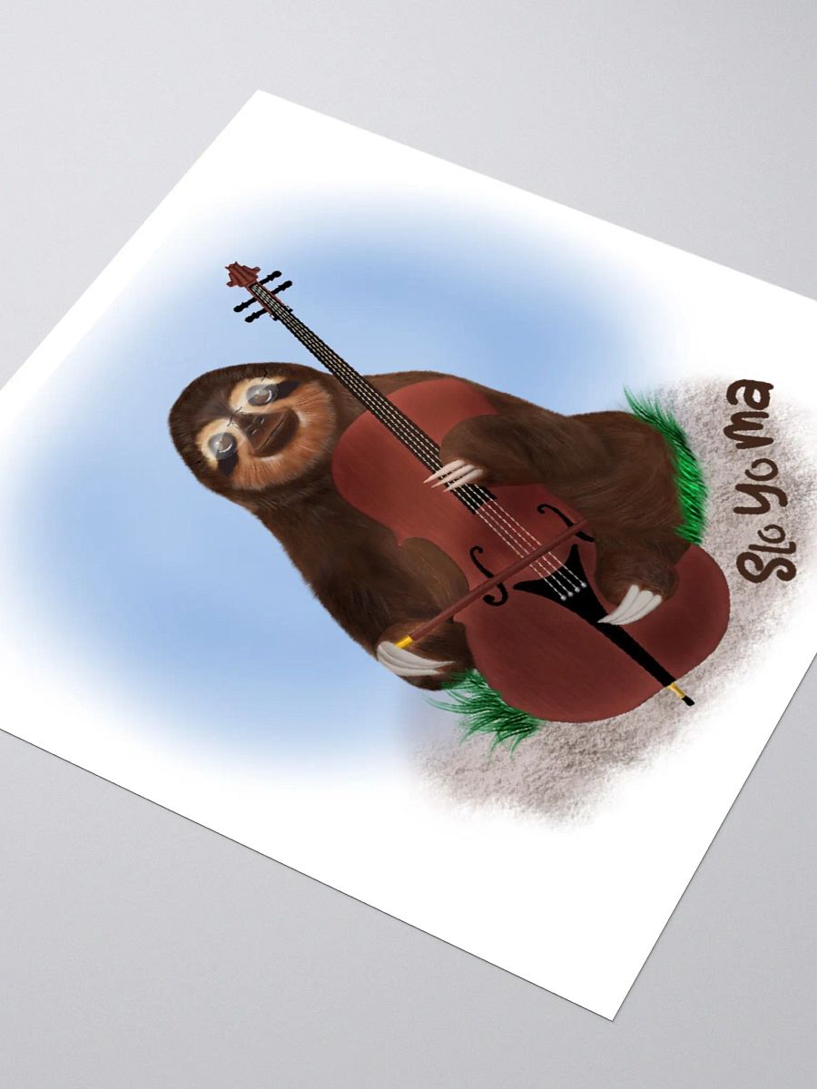 Slo Yo Ma - Cellist Sloth Stickers product image (3)