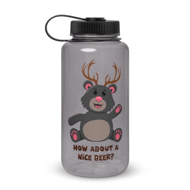 Bear/Deer - Beer Wide Mouth Water Bottle