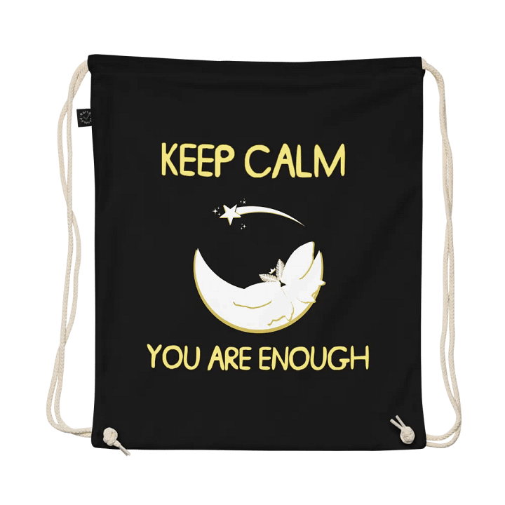 Keep Calm ImaginaryStory Earth Positive Organic Drawstring Bag product image (1)
