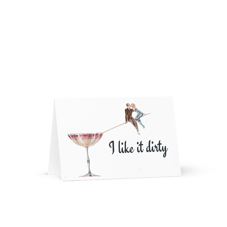 Vintage Martini I like it Dirty Greeting Card product image (2)