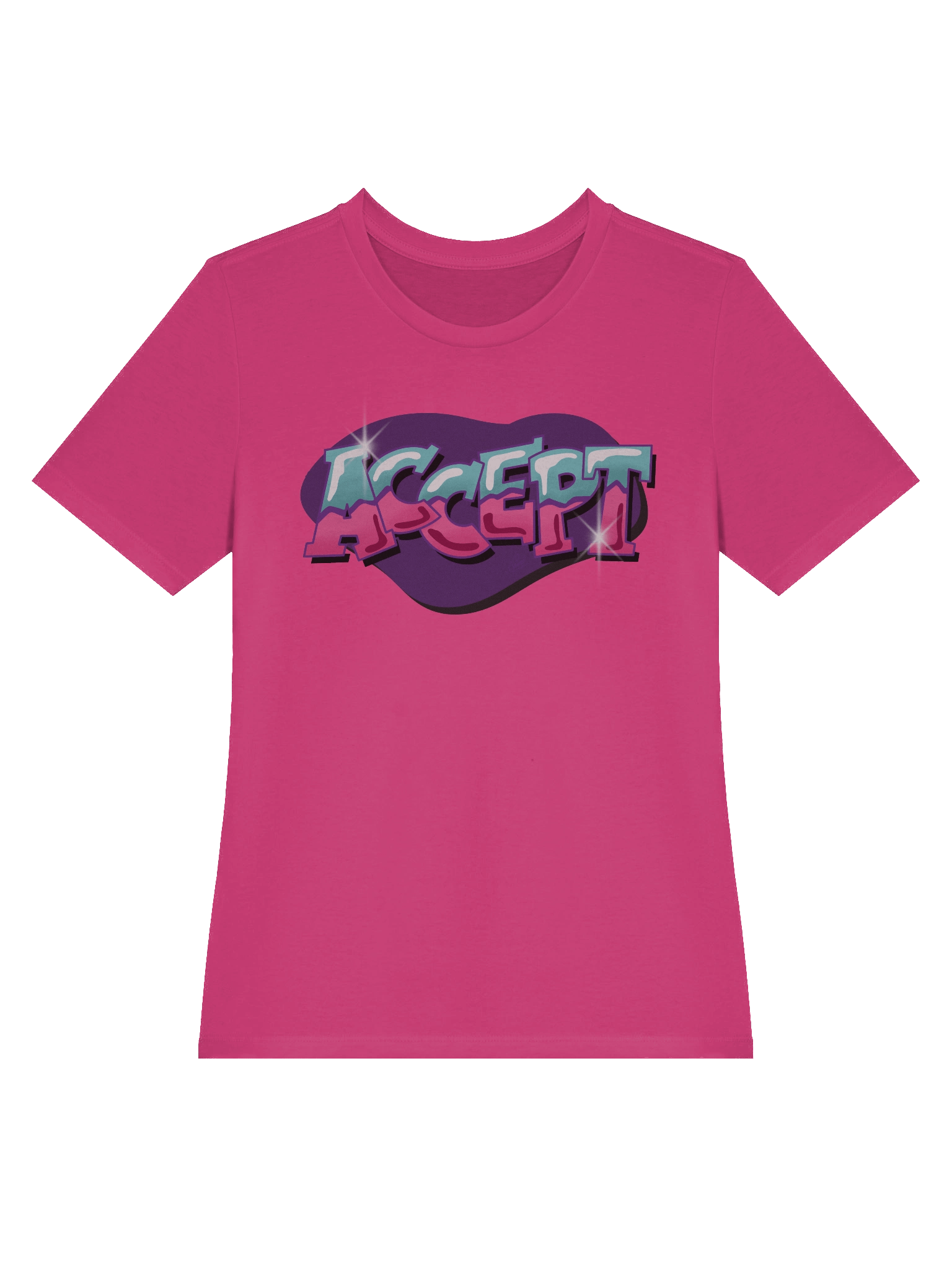 "ACCEPT" - Kawaiifiti Style - Women's Relaxed-fit T-Shirt (Light) product image (9)