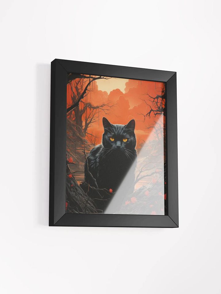 Eerie Black Cat Forest Poster product image (2)