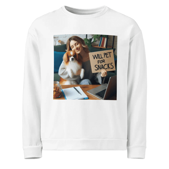 Will Pet for Snacks: A Humorous Bargain Sweatshirt product image (1)