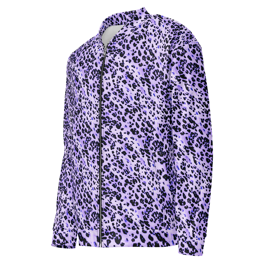 Purple Leopard Skin Bomber Jacket product image (3)