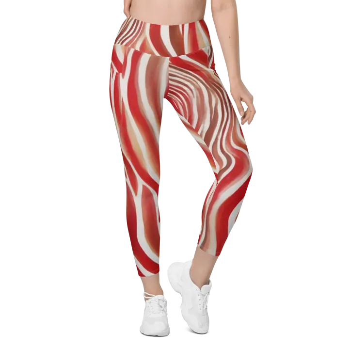 Funky Cherry Swirls Liquid Tie-Dye Women's Leggings product image (2)