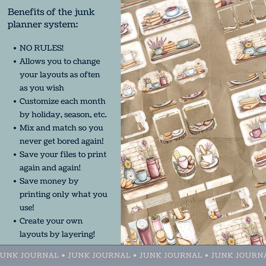 Coffee & Biscuits - Printable Ephemera Set 1 V5 product image (4)