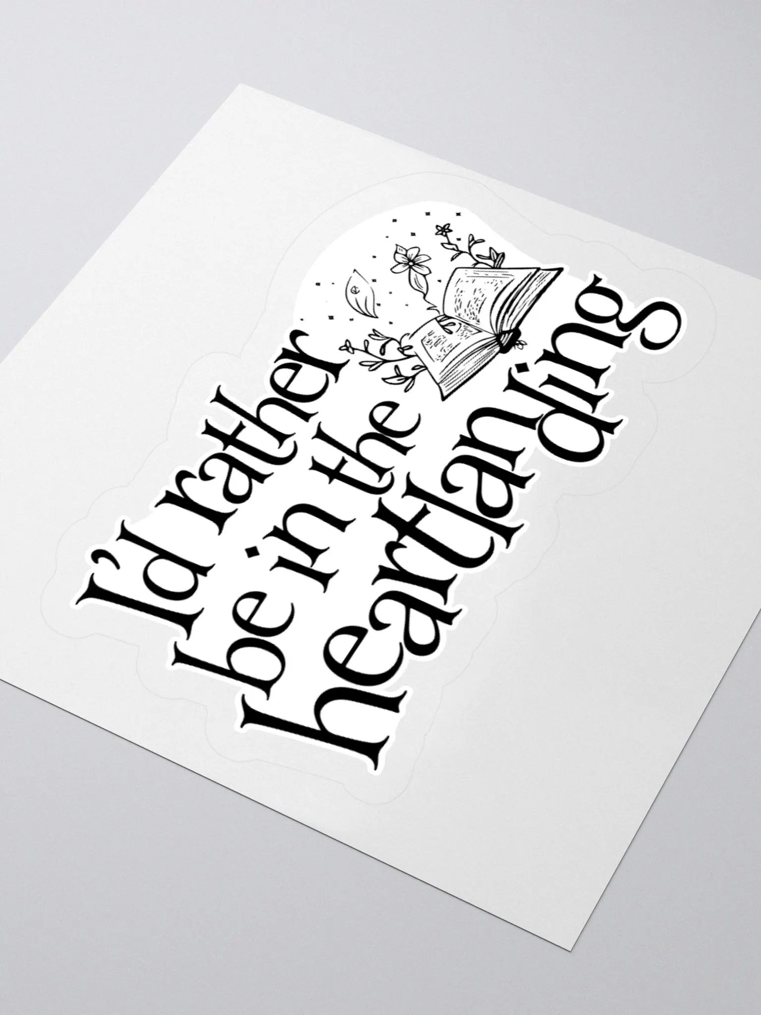 Elven Heartbound Sticker ~ "I'd rather be in the heartlanding" product image (3)