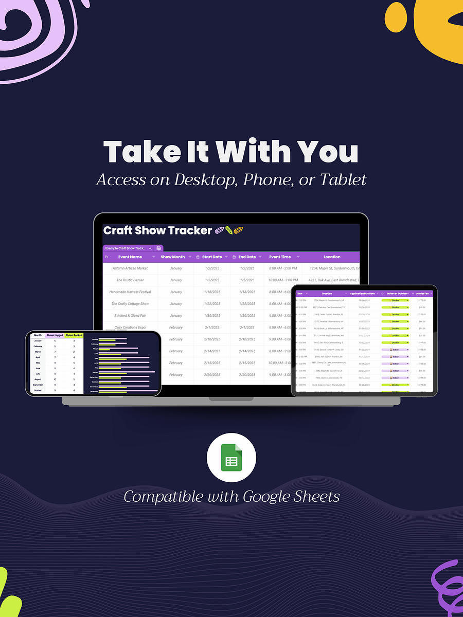 Craft Show Tracker Spreadsheet for Craft Sellers product image (6)