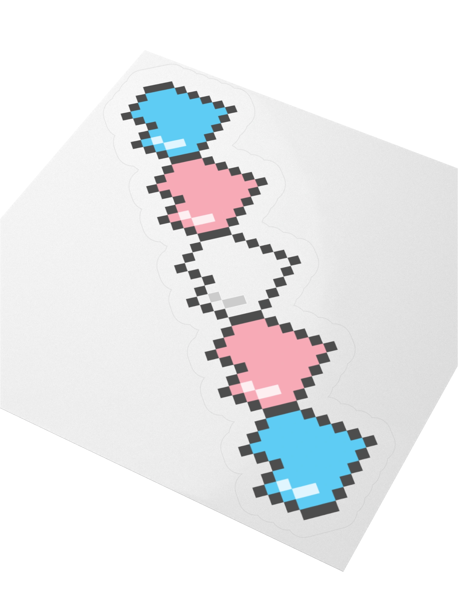 Trans Pixel Hearts Sticker product image (9)
