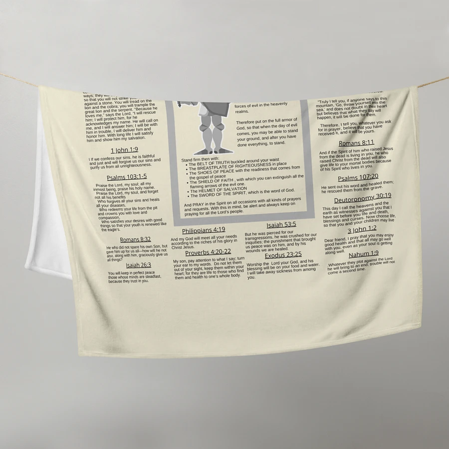 Armour Of God Beige Prayer Blanket product image (7)