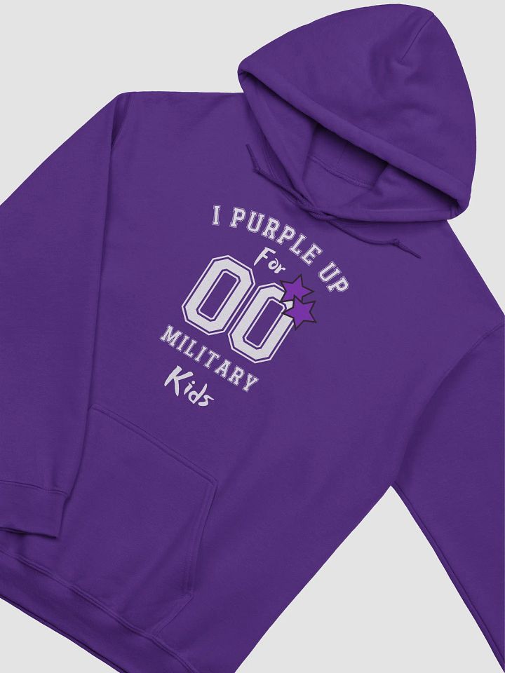 Purple Up For Military Child Month Hoodie For Men And Women With Purple Stars product image (2)