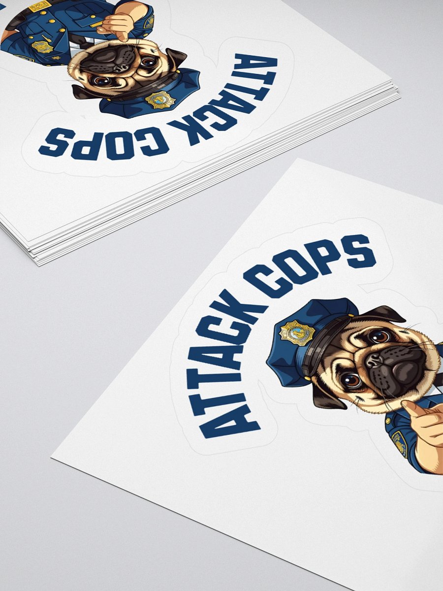 "Attack Cops Go to Jail" Stickers - Blue Ink product image (10)