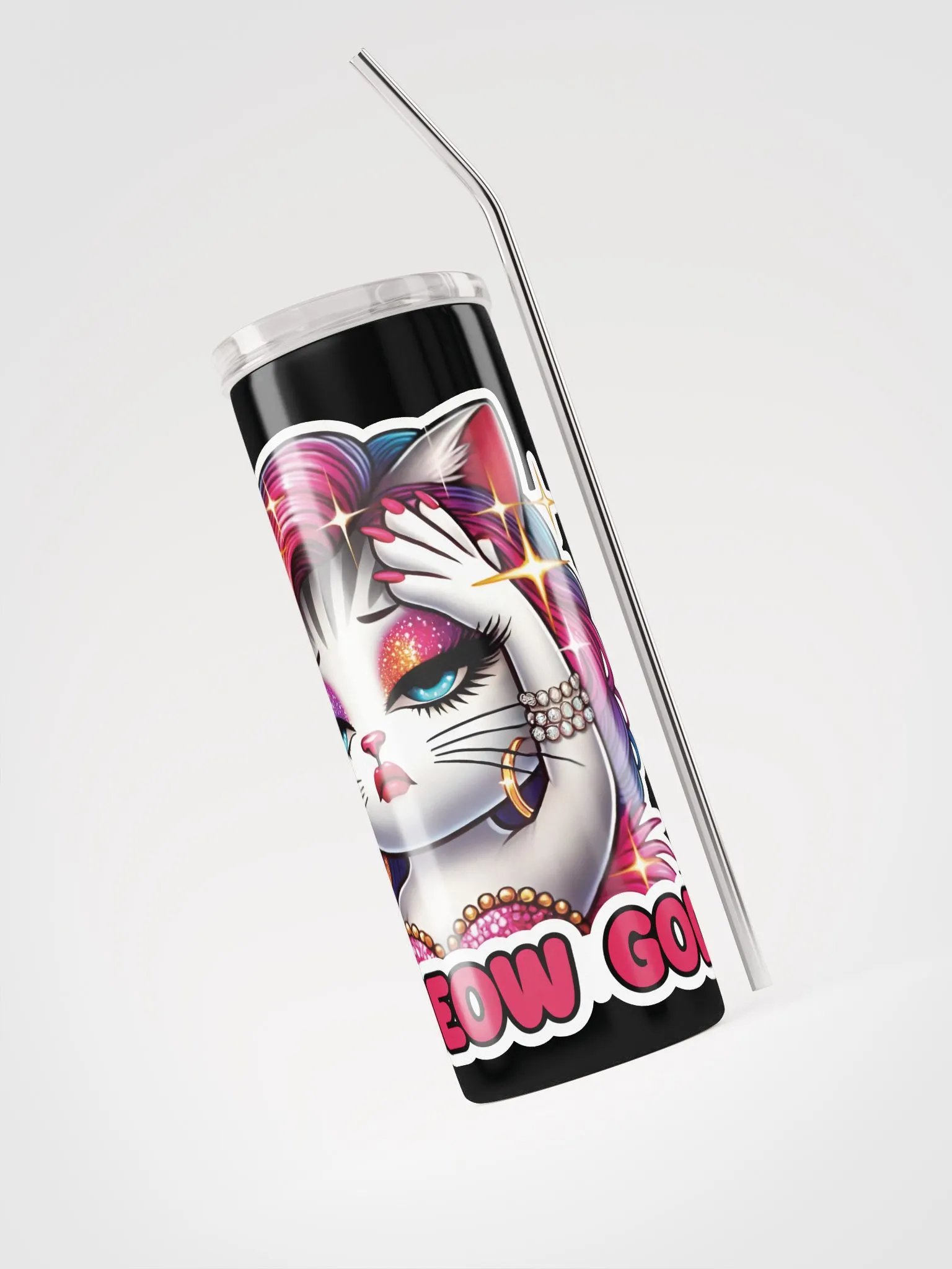 Oh Meow God! 20oz/600ml Slim Tumbler product image (5)