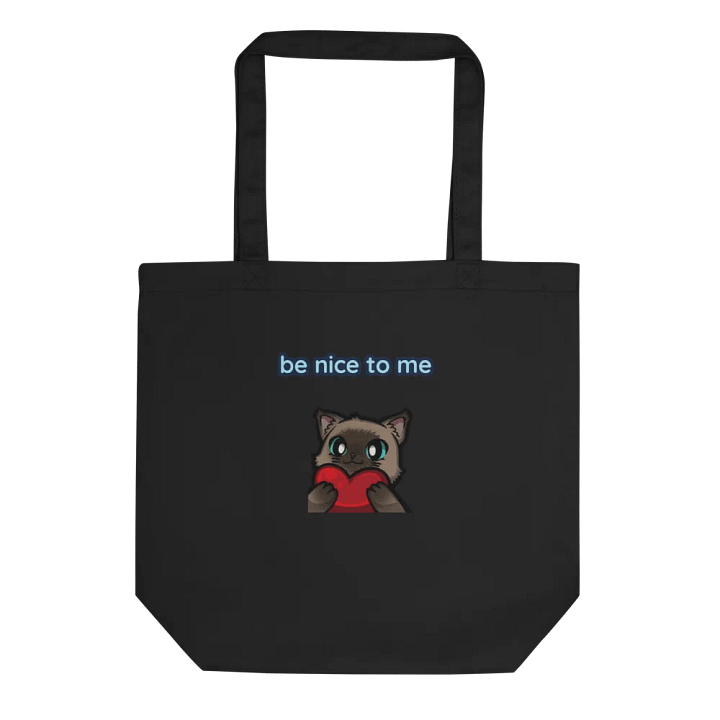 Blue heart Be nice to me Tote Bag product image (1)