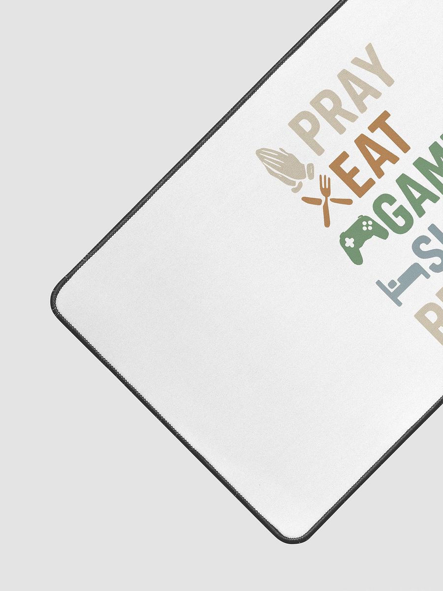 Pray Eat Game Sleep Repeat Desk Mat – Faith-Focused Gaming Mouse Pad product image (3)