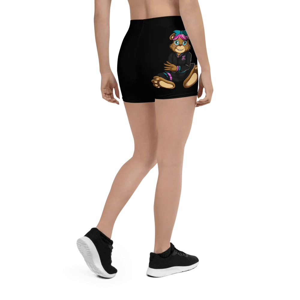 Sitting Girl Bear Black Shorts product image (3)