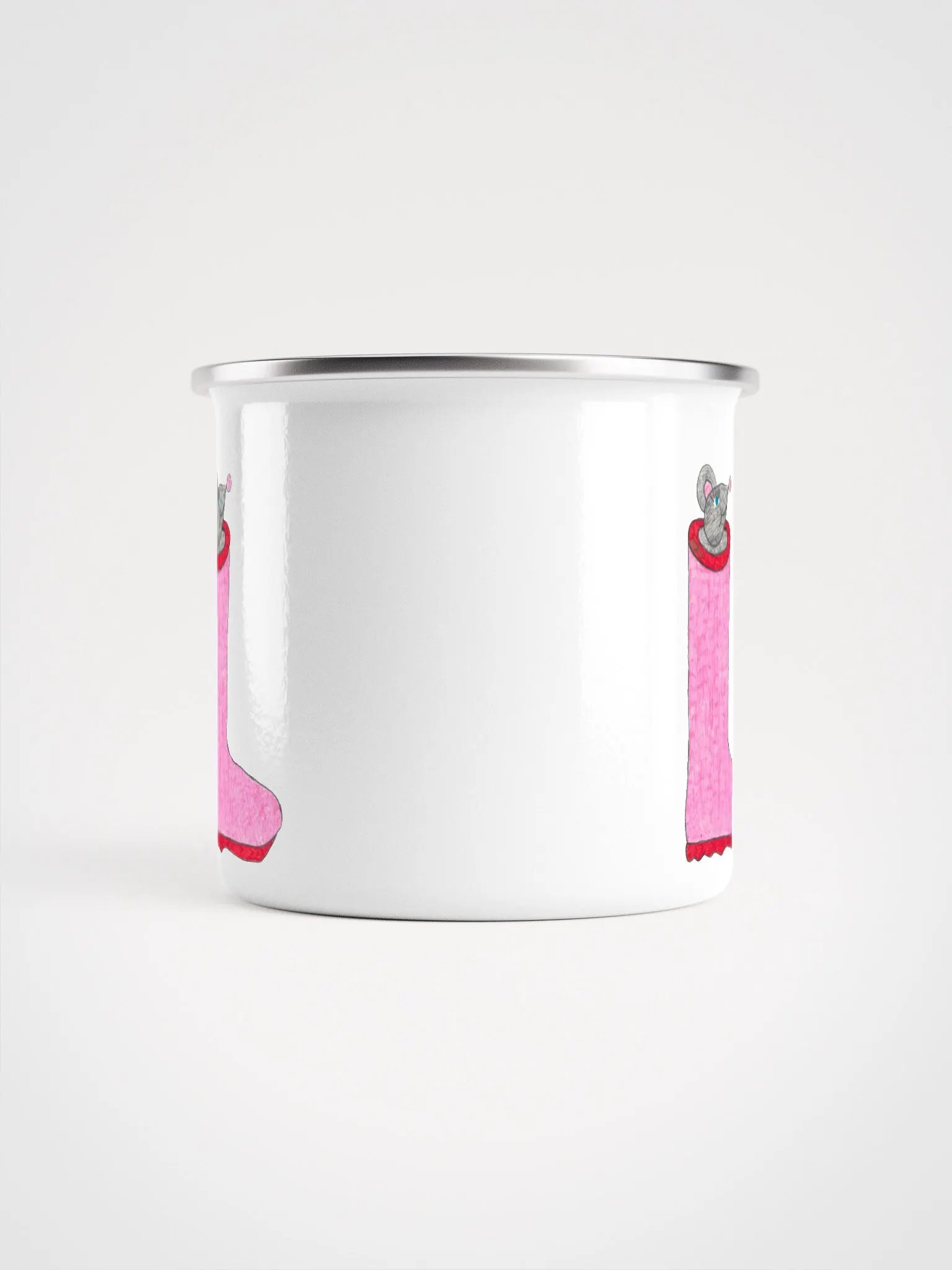 Rain boot mouse enamel mug product image (5)
