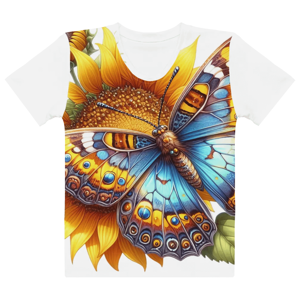 Butterfly Sunflower Bliss Women's All-Over Print Tee product image (2)