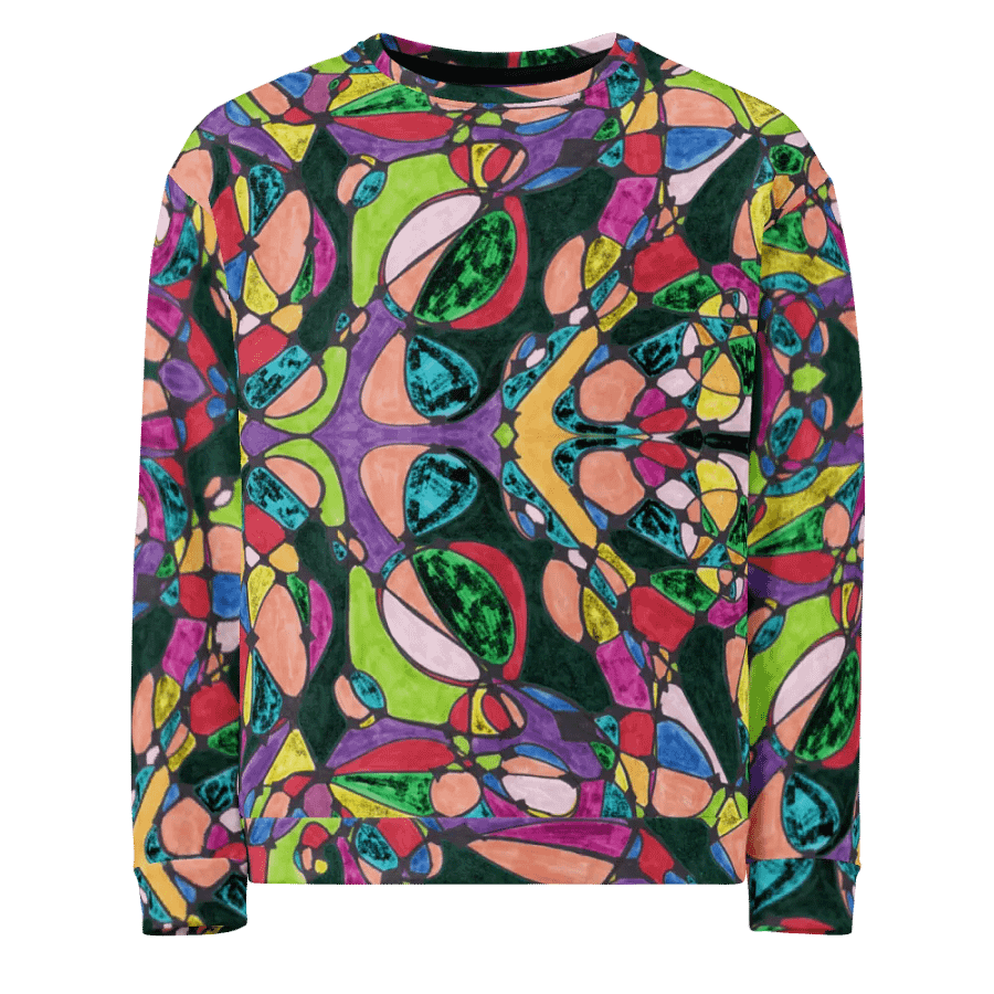 Abstract Colourful Patterned Neurographic Art Unisex Sweatshirt product image (3)