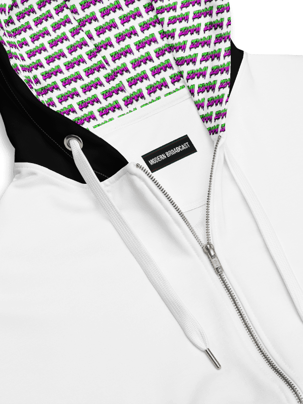 👾 ZIMMI GlitchWave Hoodie – White Out Edition product image (5)