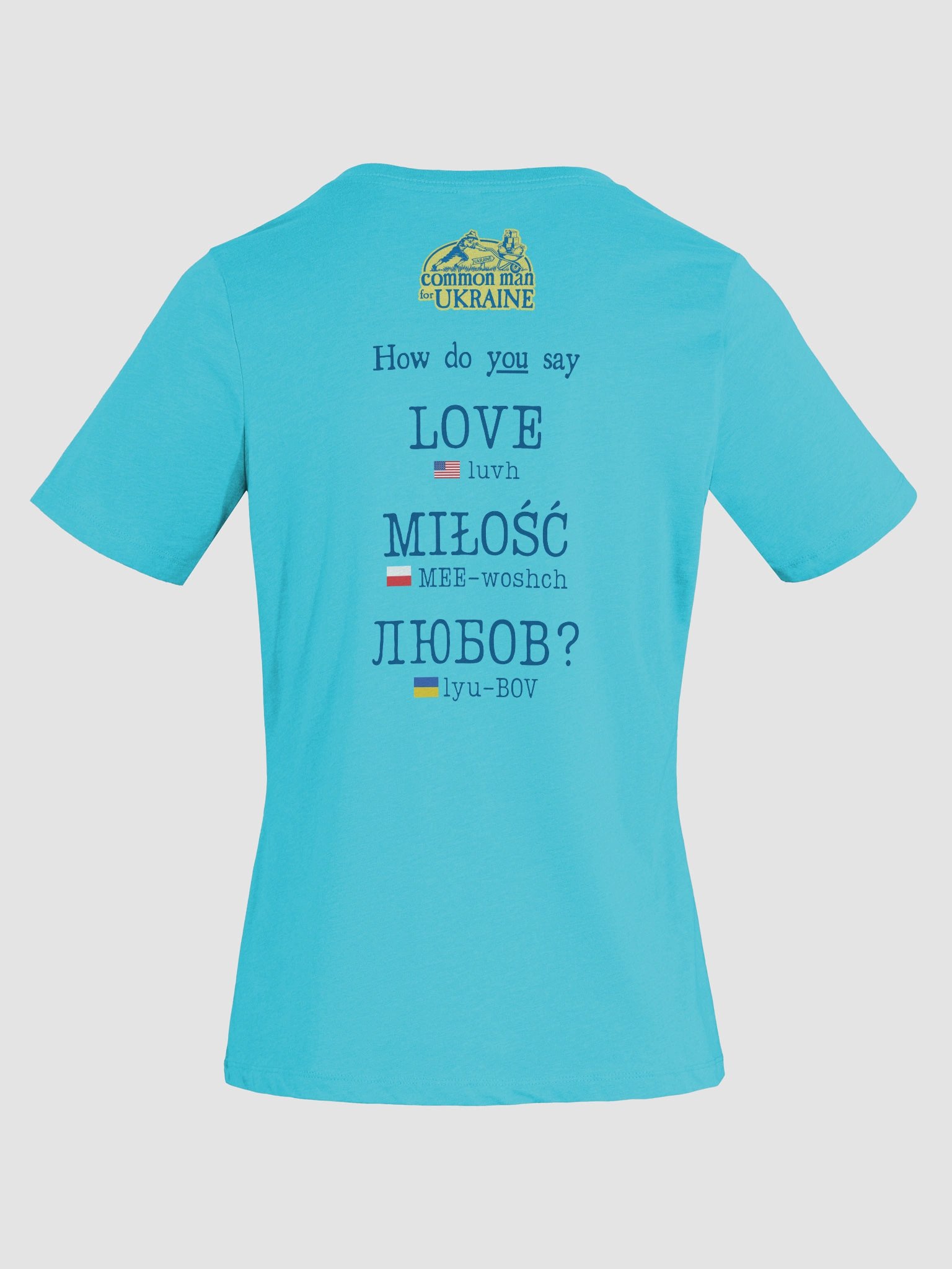 Women's V-neck - Centered logo front / "How do you say LOVE?" text on back product image (8)