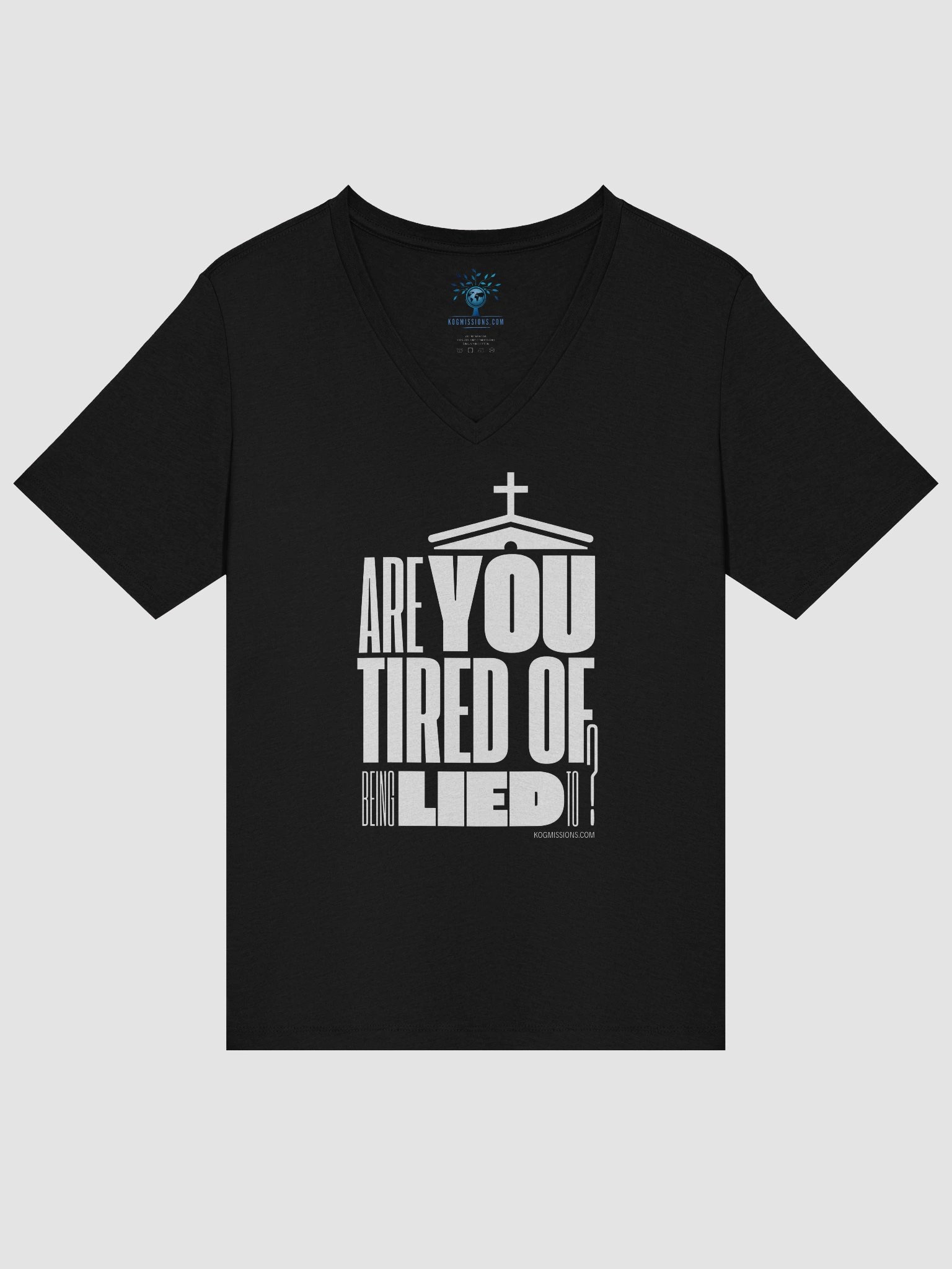 Church Lies Women's Lightweight Relaxed Fit V-Neck Tee product image (3)